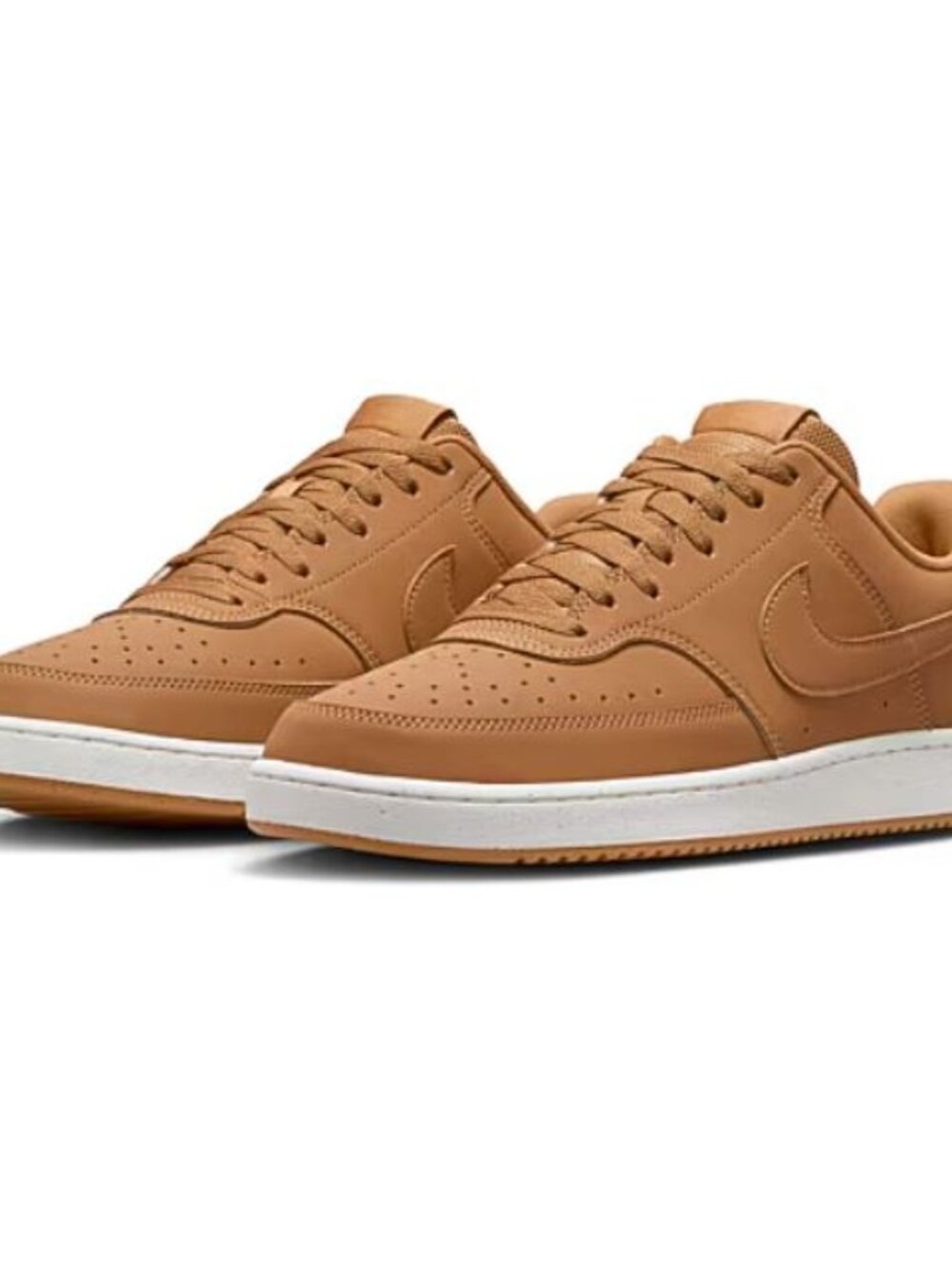 Nike Men's Court Vision Low Sneakers Tan Flax/Flax-Sail Size 9